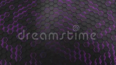 <strong>紫光</strong>黑色六边形的墙